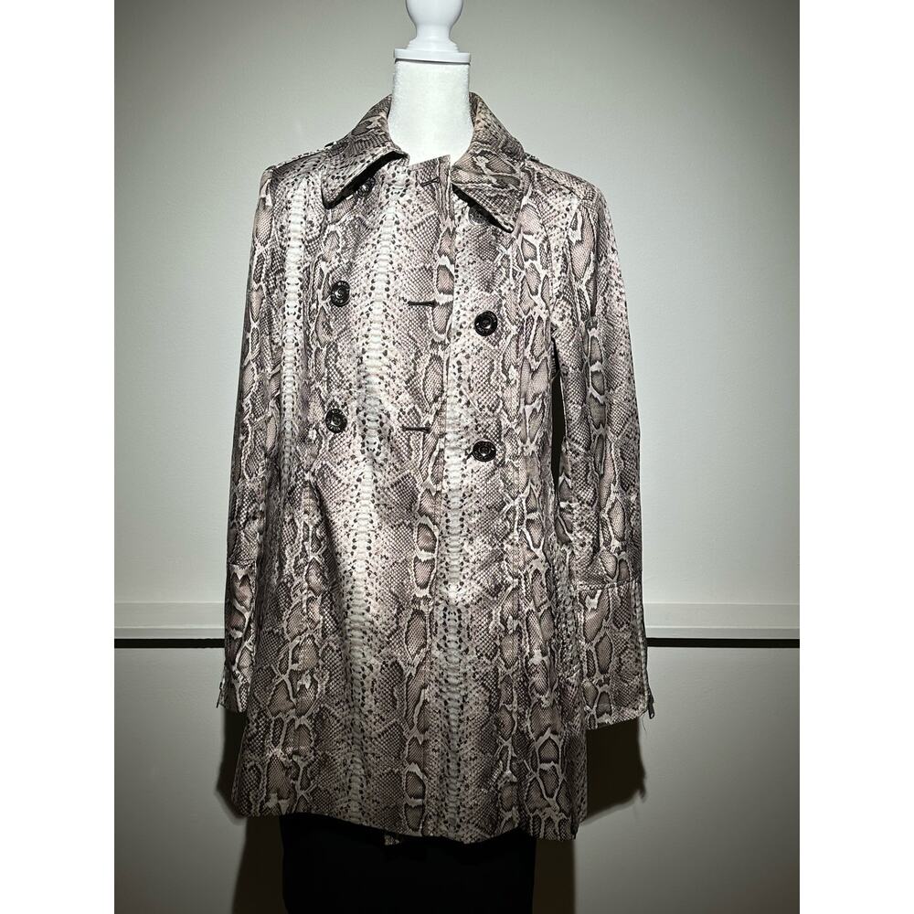 Via Spiga Python Print Trench Coat | Size Small - image 4